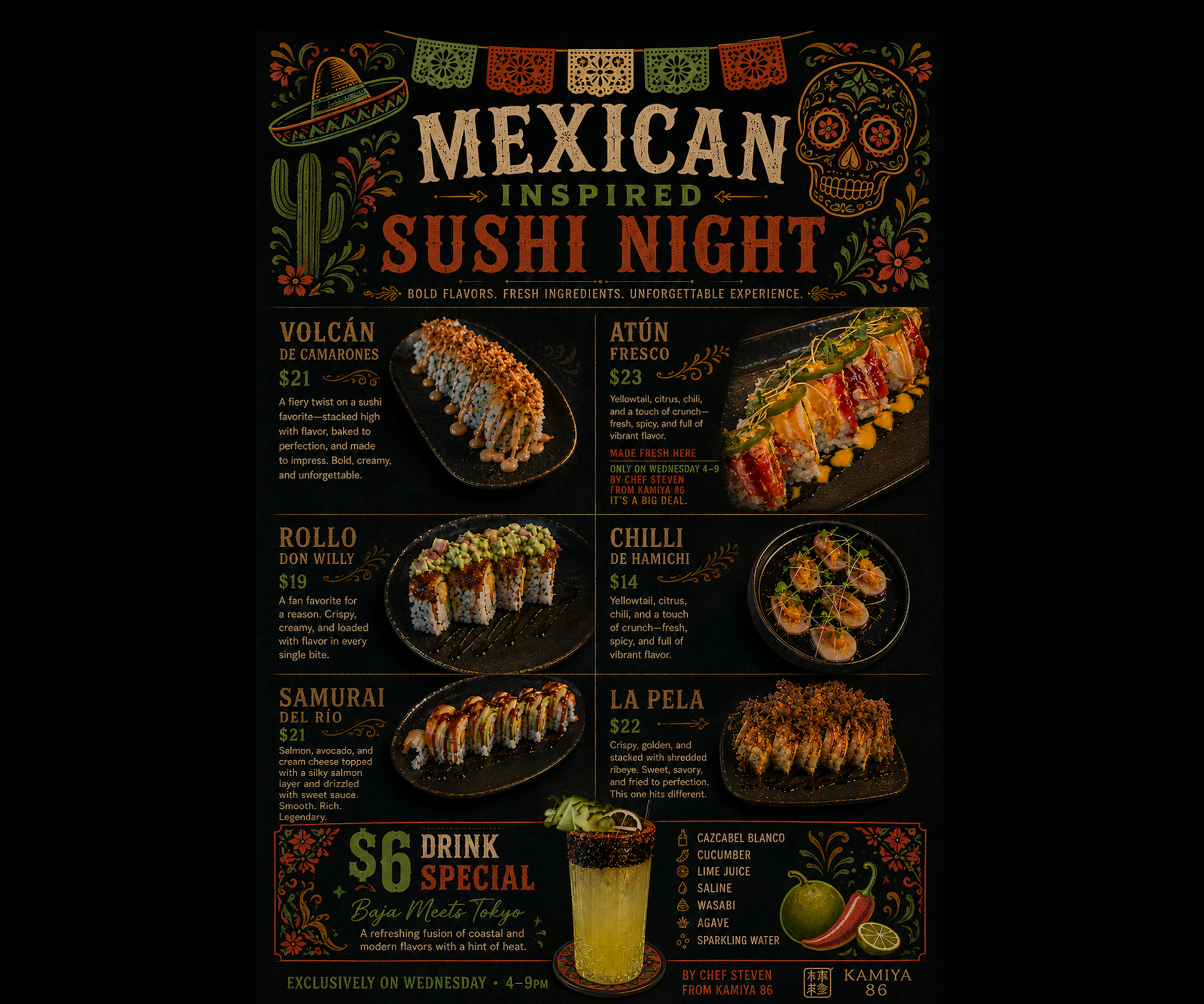Mexican Inspired Sushi Night