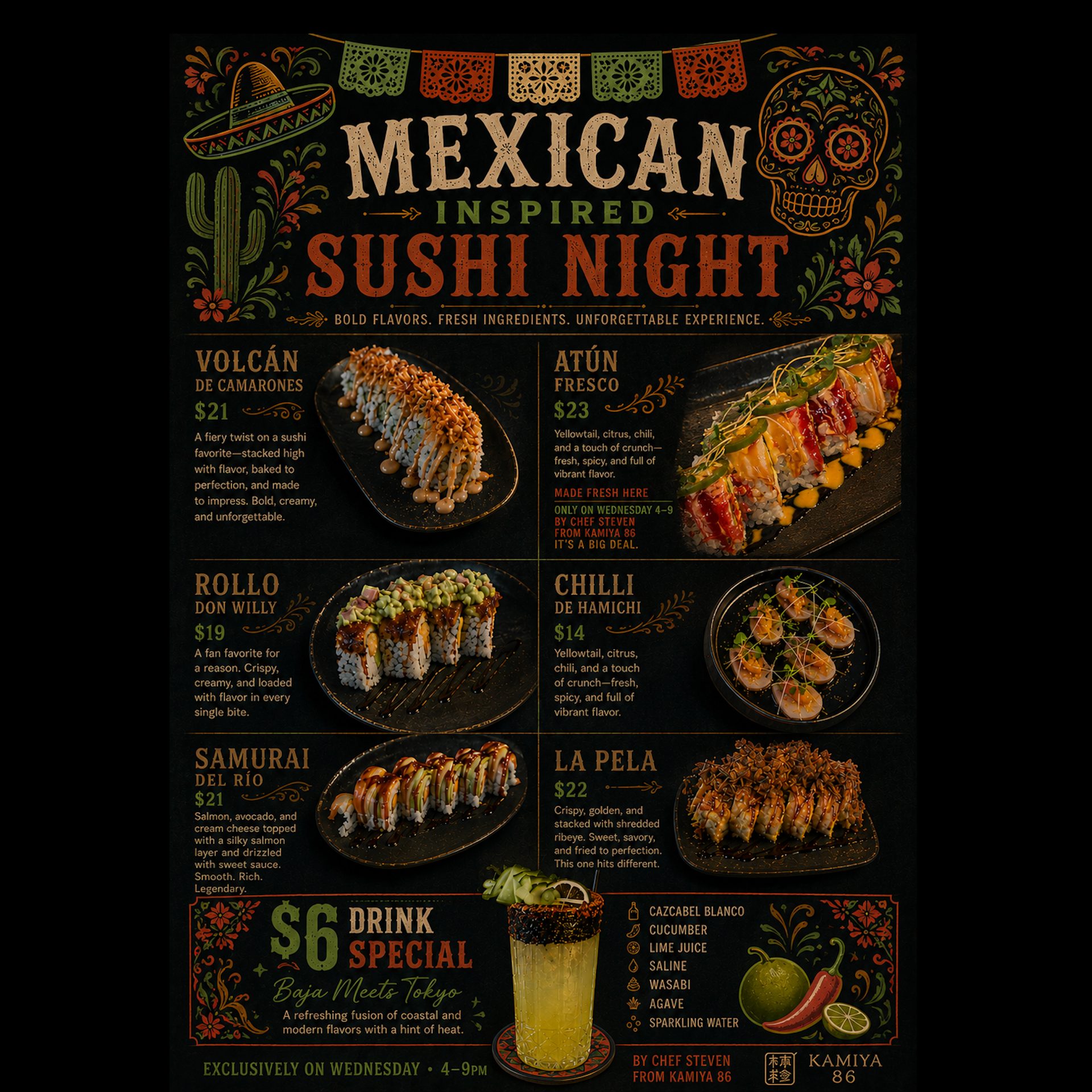 Mexican Inspired Sushi Night